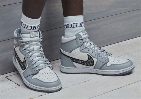 nike dior grey|Dior x jordan 1 release date.